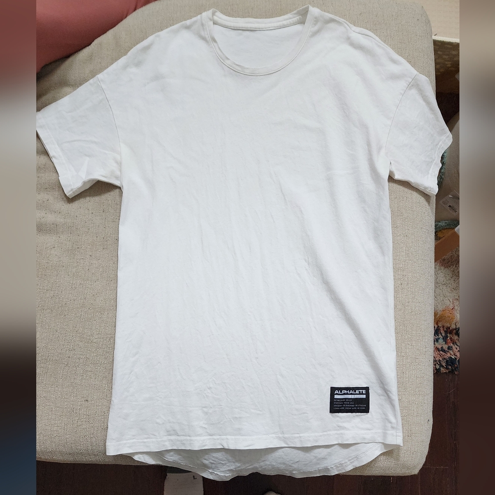 Alphalete Oversized Drop Shoulder SS Tee - M - White
